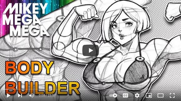 Female Bodybuilder Drawing