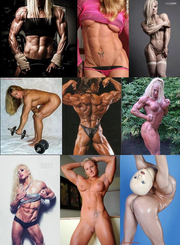 Female Bodybuilder Picture Collage