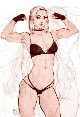 Muscle Girl Art Picture