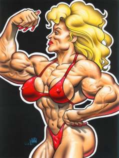 Muscle Girl Art Picture