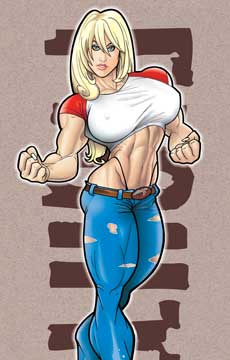 Muscle Girl Art Picture