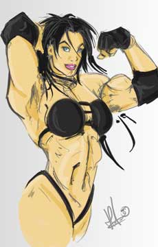 Muscle Girl Art Picture