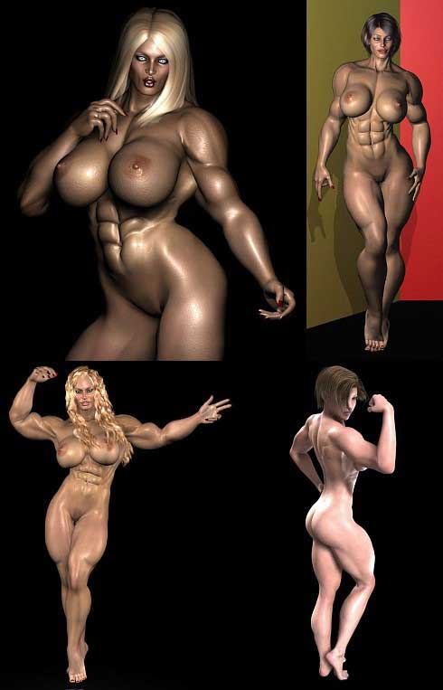 Muscle Girl Art Picture